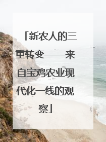 新农人的三重转变——来自宝鸡农业现代化一线的观察