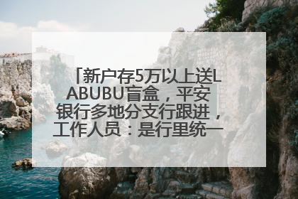 新户存5万以上送LABUBU盲盒，平安银行多地分支行跟进，工作人员：是行里统一的，进货渠道不清楚
