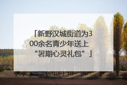 新野汉城街道为300余名青少年送上“暑期心灵礼包”