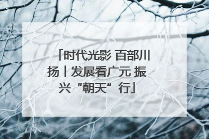 时代光影 百部川扬丨发展看广元 振兴“朝天”行