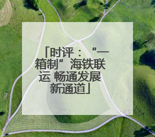 时评：“一箱制”海铁联运 畅通发展新通道