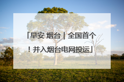 早安 烟台｜全国首个！并入烟台电网投运