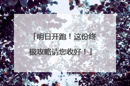明日开跑！这份终极攻略请您收好！