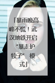 暴雨晚高峰不慌！武汉地铁开启 “暴走护犊子” 模式