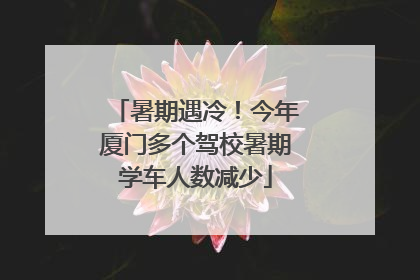 暑期遇冷！今年厦门多个驾校暑期学车人数减少