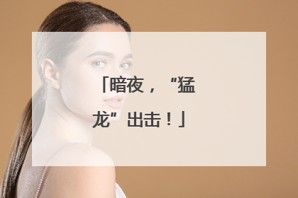 暗夜，“猛龙”出击！