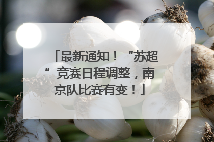 最新通知！“苏超”竞赛日程调整，南京队比赛有变！
