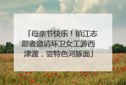 母亲节快乐！镇江志愿者邀请环卫女工游西津渡，尝特色河豚面