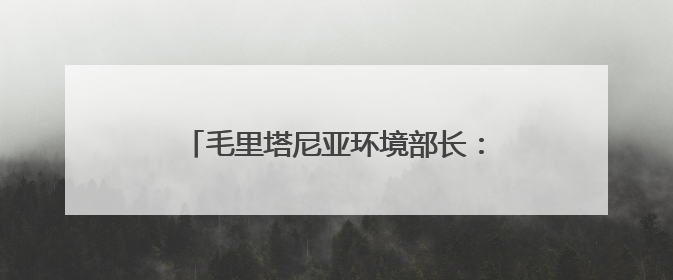 毛里塔尼亚环境部长：中非绿色合作播种非洲“绿色长城”的未来
