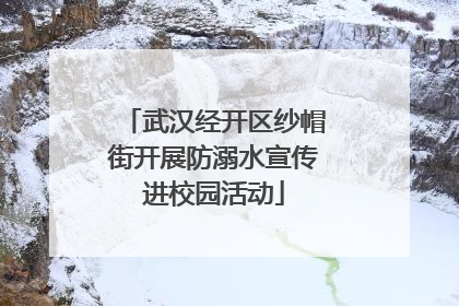 武汉经开区纱帽街开展防溺水宣传进校园活动