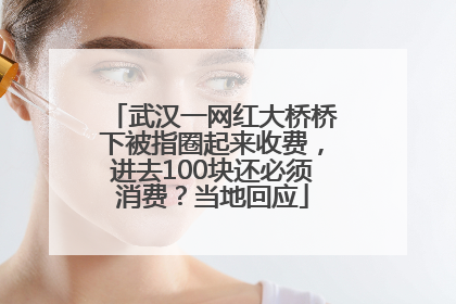 武汉一网红大桥桥下被指圈起来收费，进去100块还必须消费？当地回应