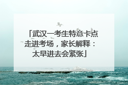 武汉一考生特意卡点走进考场，家长解释：太早进去会紧张
