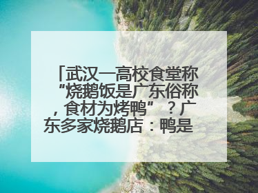 武汉一高校食堂称“烧鹅饭是广东俗称，食材为烤鸭”？广东多家烧鹅店：鸭是鸭鹅是鹅