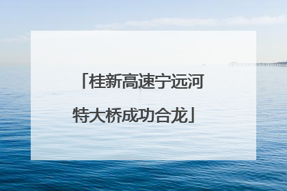 桂新高速宁远河特大桥成功合龙
