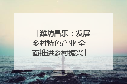 潍坊昌乐：发展乡村特色产业 全面推进乡村振兴