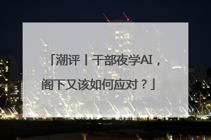 潮评丨干部夜学AI，阁下又该如何应对？