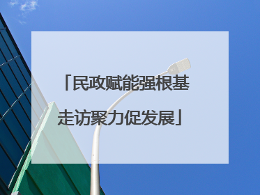 民政赋能强根基 走访聚力促发展