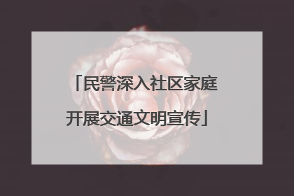 民警深入社区家庭开展交通文明宣传