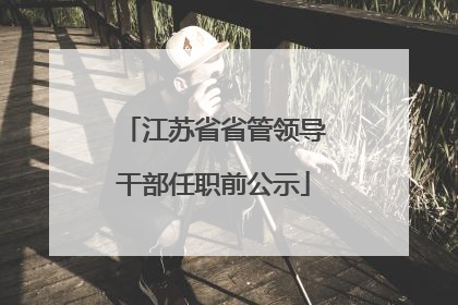 江苏省省管领导干部任职前公示