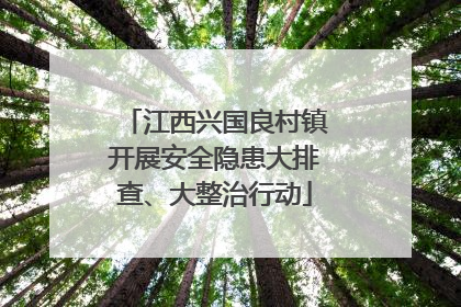 江西兴国良村镇开展安全隐患大排查、大整治行动