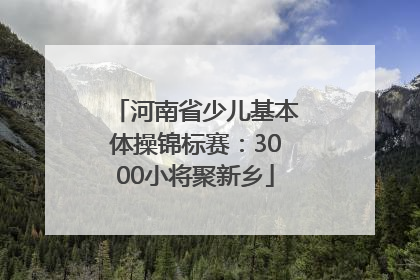 河南省少儿基本体操锦标赛：3000小将聚新乡