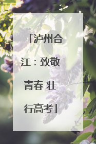 泸州合江：致敬青春 壮行高考