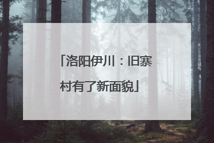 洛阳伊川：旧寨村有了新面貌