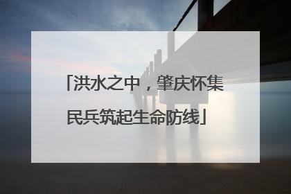 洪水之中，肇庆怀集民兵筑起生命防线