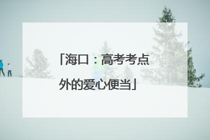 海口：高考考点外的爱心便当