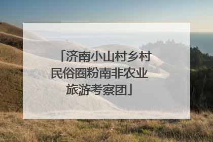 济南小山村乡村民俗圈粉南非农业旅游考察团