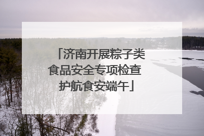 济南开展粽子类食品安全专项检查 护航食安端午