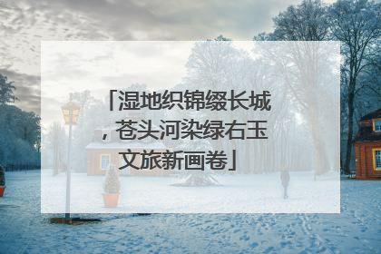 湿地织锦缀长城，苍头河染绿右玉文旅新画卷