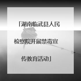 湖南临武县人民检察院开展禁毒宣传教育活动