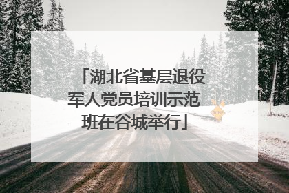 湖北省基层退役军人党员培训示范班在谷城举行