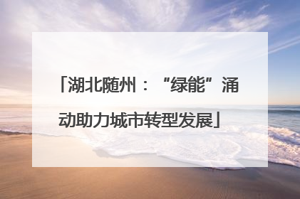 湖北随州:“绿能”涌动助力城市转型发展