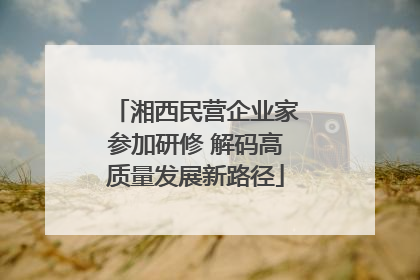 湘西民营企业家参加研修 解码高质量发展新路径