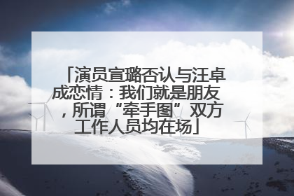 演员宣璐否认与汪卓成恋情：我们就是朋友，所谓“牵手图”双方工作人员均在场