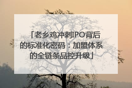 老乡鸡冲刺IPO背后的标准化密码：加盟体系的全链条品控升级