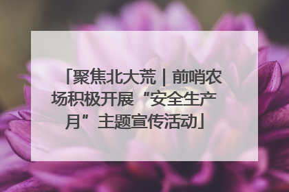 聚焦北大荒｜前哨农场积极开展“安全生产月”主题宣传活动