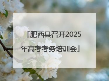 肥西县召开2025年高考考务培训会