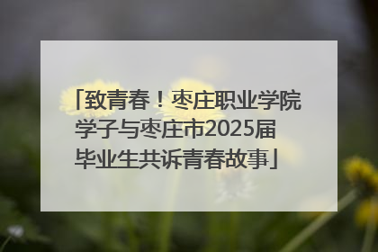 致青春！枣庄职业学院学子与枣庄市2025届毕业生共诉青春故事