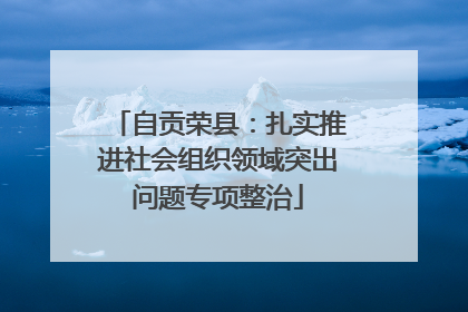 自贡荣县：扎实推进社会组织领域突出问题专项整治