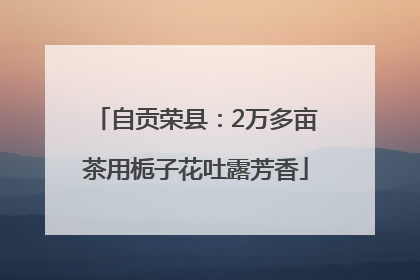 自贡荣县：2万多亩茶用栀子花吐露芳香