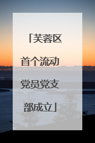 芙蓉区首个流动党员党支部成立