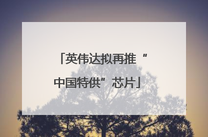 英伟达拟再推“中国特供”芯片