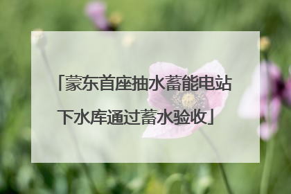 蒙东首座抽水蓄能电站下水库通过蓄水验收