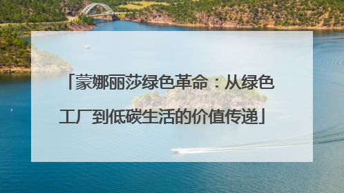 蒙娜丽莎绿色革命：从绿色工厂到低碳生活的价值传递