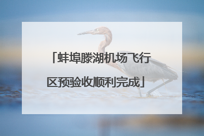 蚌埠滕湖机场飞行区预验收顺利完成