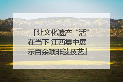 让文化遗产“活”在当下 江西集中展示百余项非遗技艺
