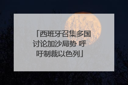 西班牙召集多国讨论加沙局势 呼吁制裁以色列